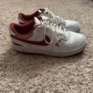 Nike White and Pink Women's Sneakers